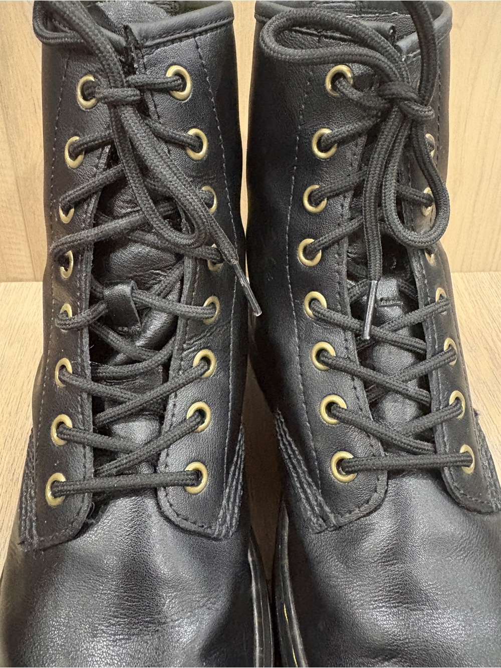 Dr. Martens Docs DM’s Zavala Black Leather Lace Up Combat Boots Unisex 8M 9L - Picture 5 of 8
